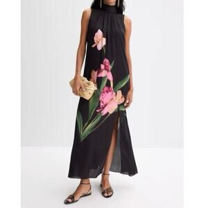 Ted Baker floral Sleeveless Bow Maxi Dress Medium